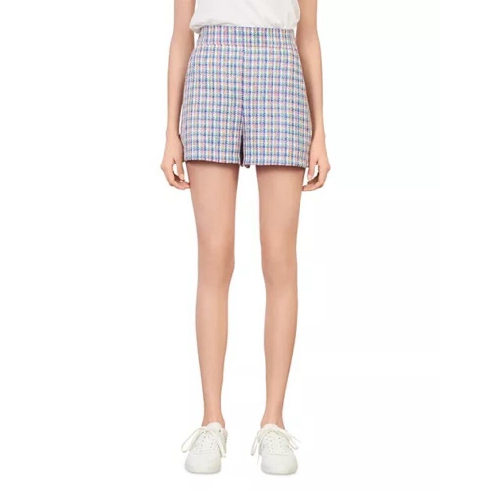 Maje Izam Tweed High Rise Shorts - Size 38 - Picture 3 of 6